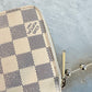 Pre-owned Authentic Louis Vuitton Damier Azur Zippy Long Wallet