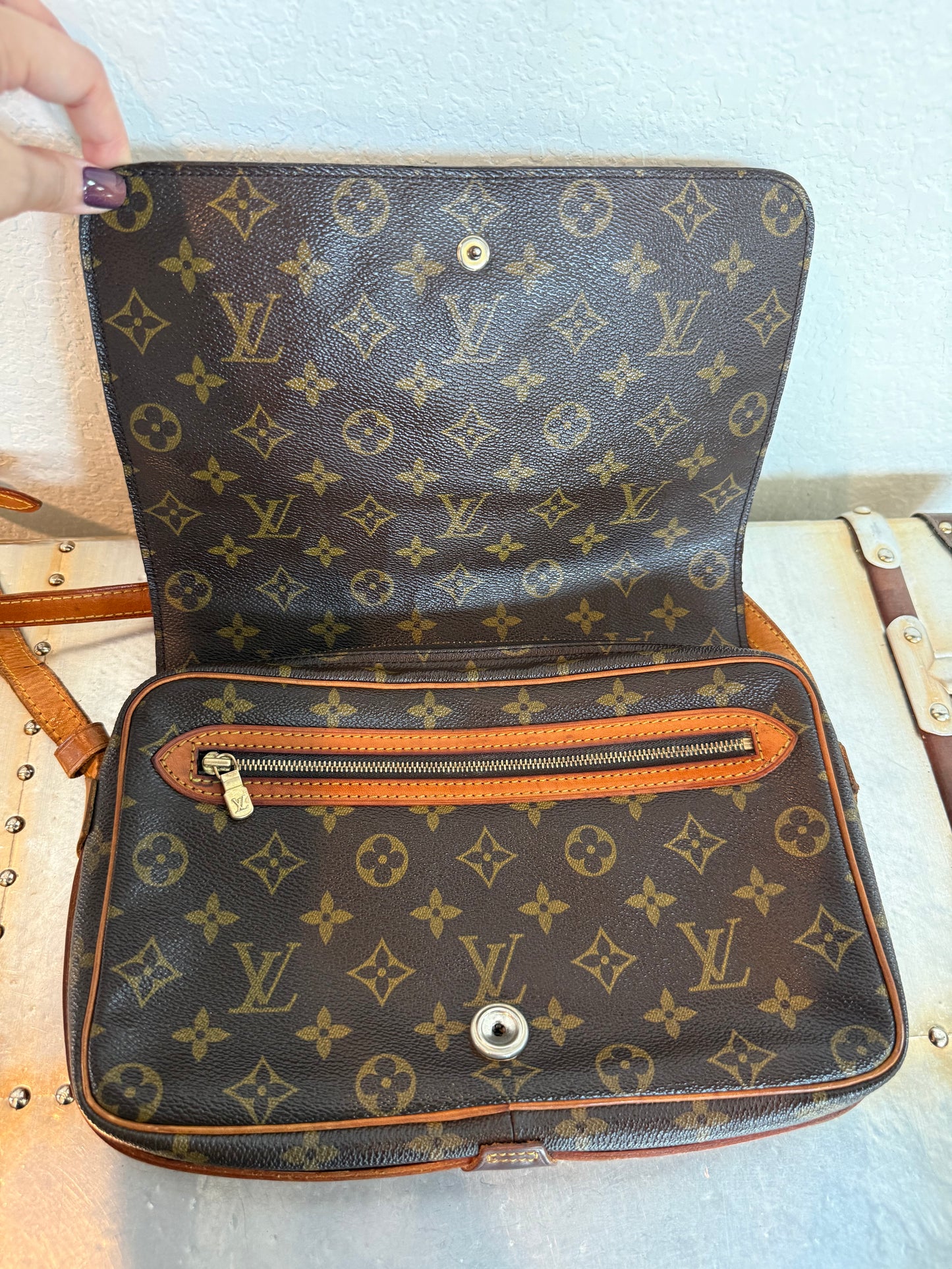 Pre-owned Authentic Louis Vuitton Saint Germain 28 Monogram Shoulder / Crossbody Bag