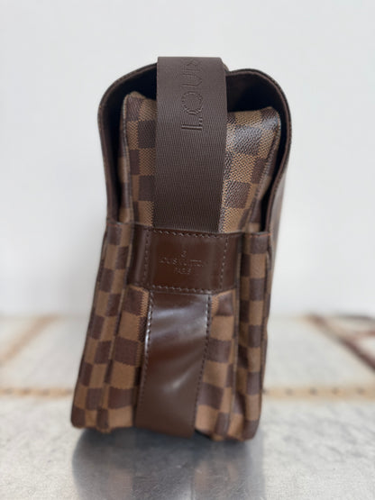 Pre-owned Authentic Louis Vuitton Naviglio Damier Ebene Crossbody Bag