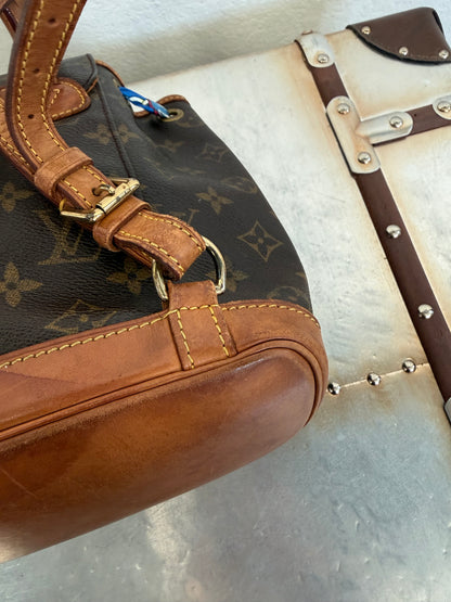 Pre-owned Authentic Louis Vuitton Montsouris Mini Monogram Backpack