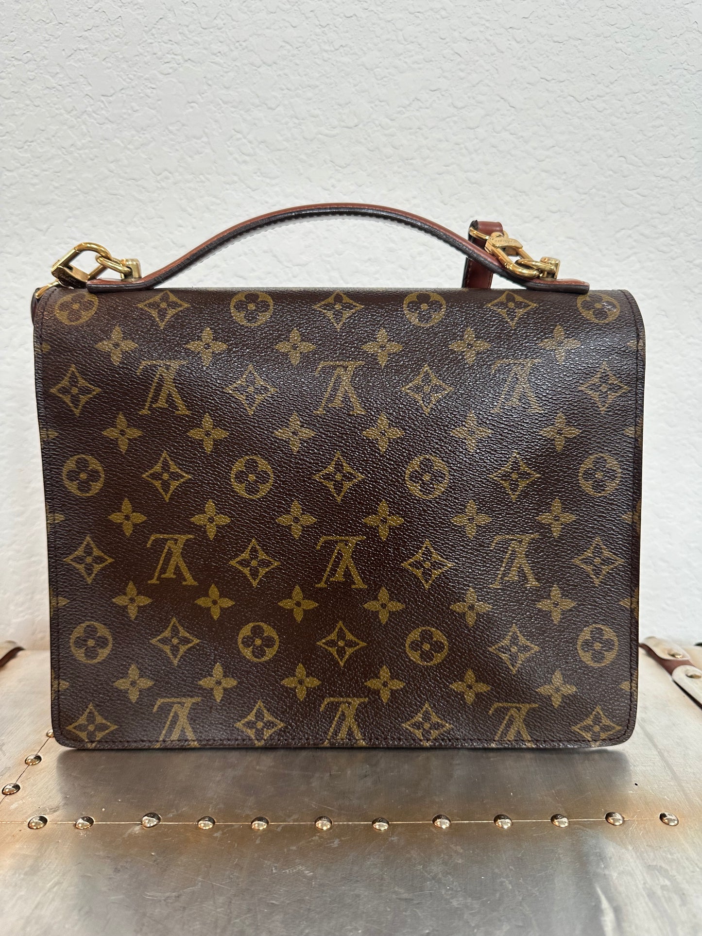 Pre-owned Authentic Louis Vuitton Monceau Monogram Shoulder / Crossbody Bag