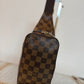 Pre-owned Authentic Louis Vuitton Damier Ebene Geronimos Body Bag