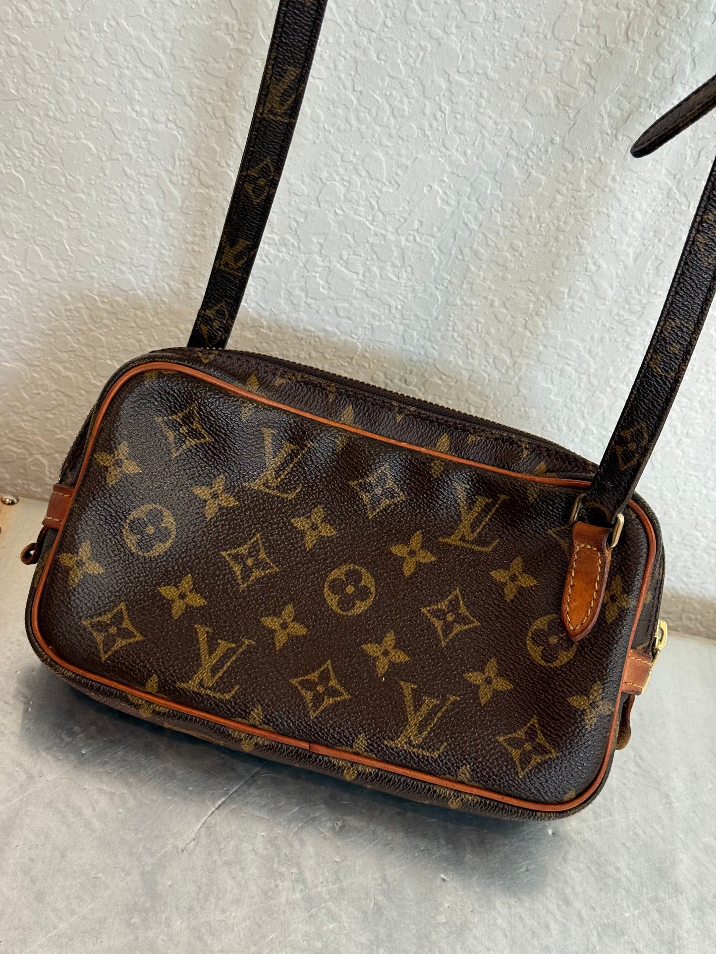 Pre-owned Authentic Louis Vuitton Marly Bandouliere Monogram Crossbody Bag