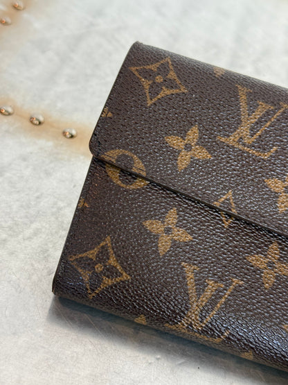 Pre-owned Authentic Louis Vuitton Portefeuille Sarah Monogram Long Wallet