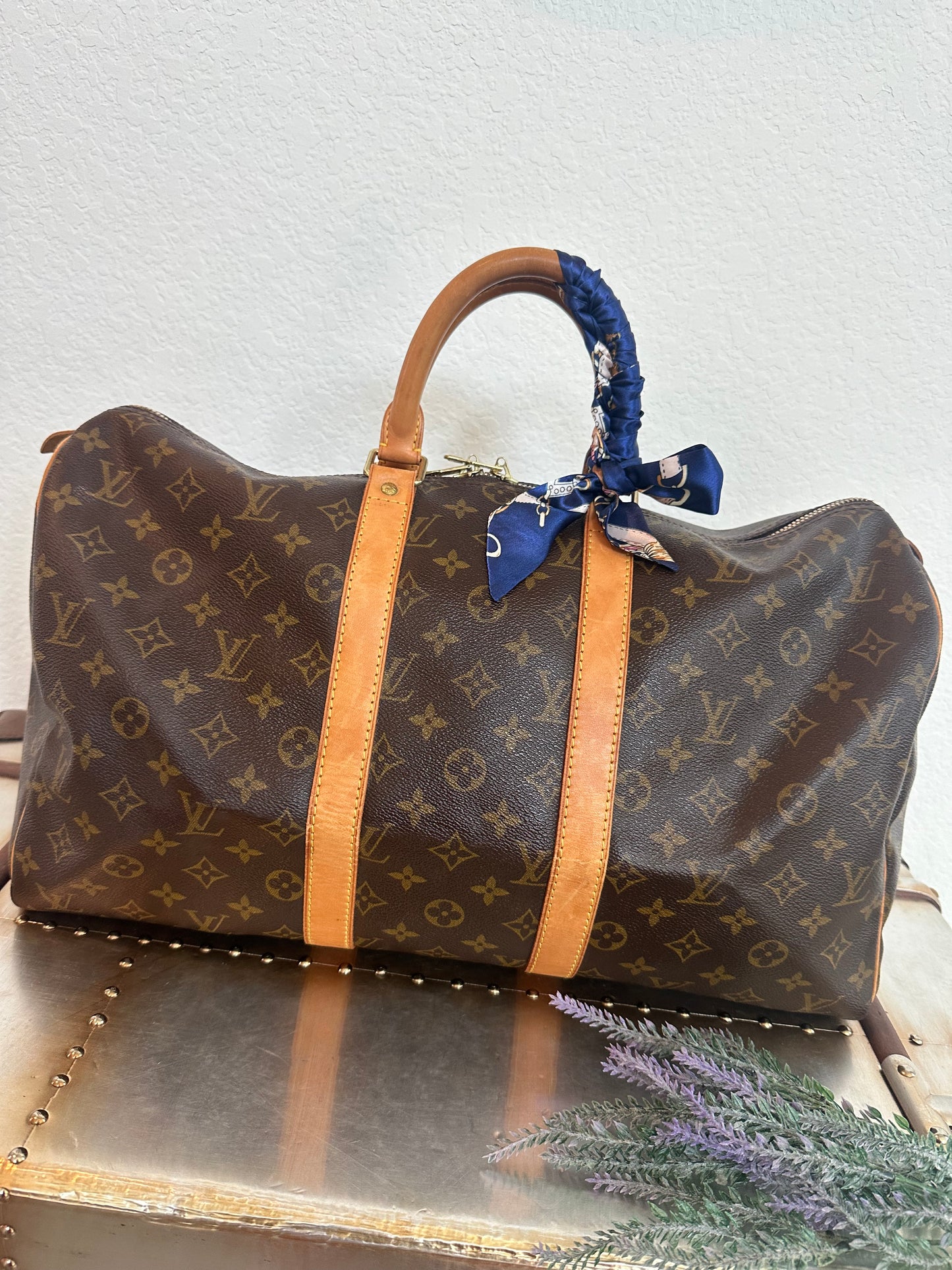 Pre-owned Authentic Louis Vuitton Keepall 45 Monogram Travel Handbag