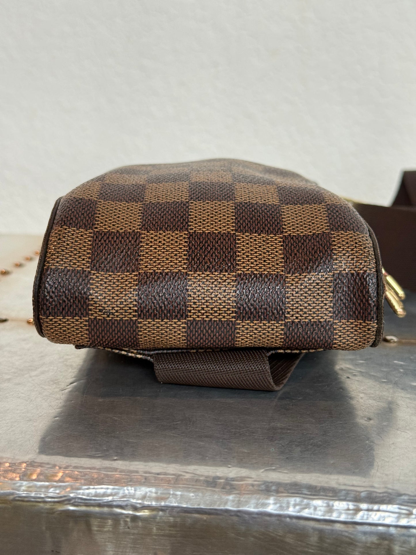Pre-owned Authentic Louis Vuitton Damier Ebene Geronimos Body Bag