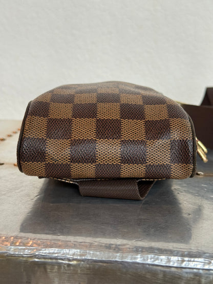 Pre-owned Authentic Louis Vuitton Damier Ebene Geronimos Body Bag