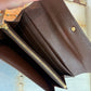 Pre-owned Authentic Louis Vuitton Portefeuille Sarah Damier Ebene Long Wallet