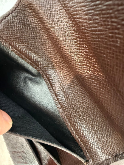 Pre-owned Authentic Louis Vuitton Damier Ebene Compact Zip Wallet
