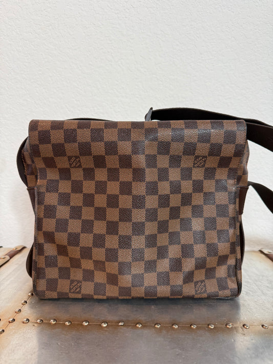 Pre-owned Authentic Louis Vuitton Naviglio Damier Ebene Crossbody Bag