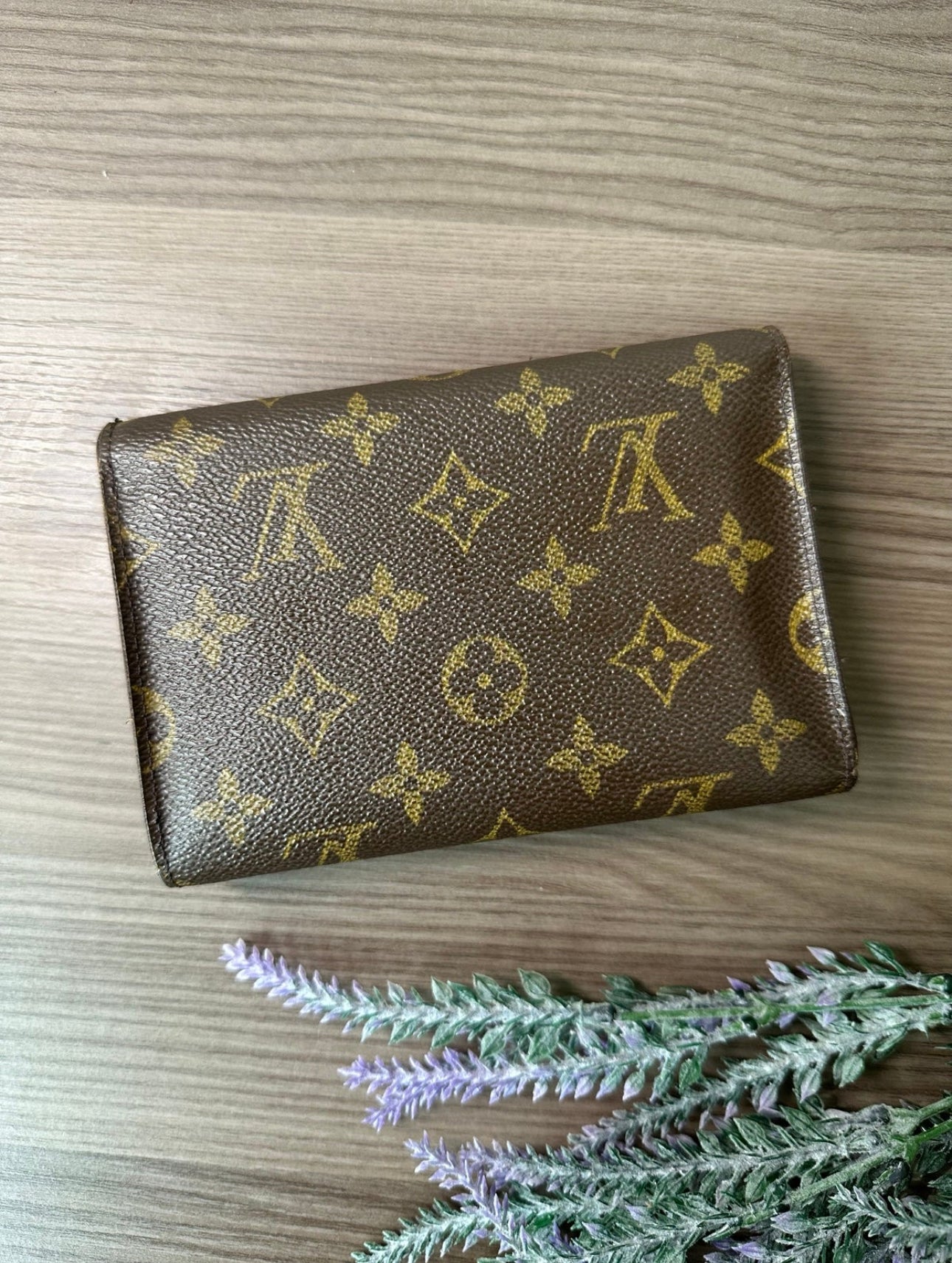 Pre-owned Authentic Louis Vuitton Porte Tresor Etui Papier Monogram Trifold Wallet