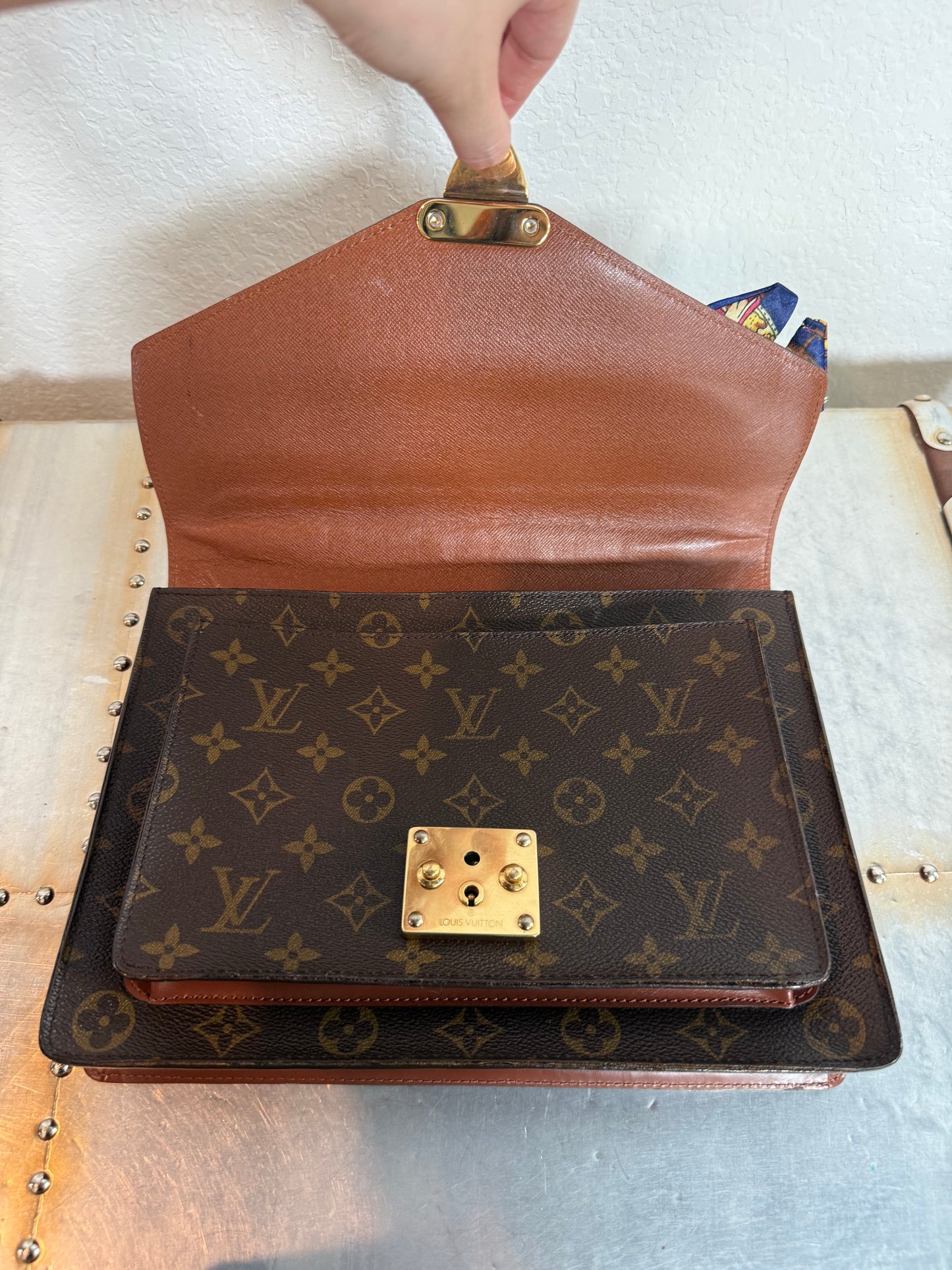 Pre-owned Authentic Louis Vuitton Monceau 28 Monogram Shoulder / Crossbody Bag