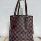 Pre-owned Authentic Louis Vuitton Bucket Damier Ebene Shoulder Bag