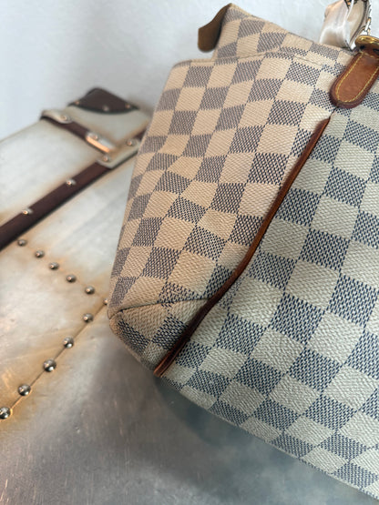 Pre-owned Authentic Louis Vuitton Totally PM Damier Azur Shoulder Bag
