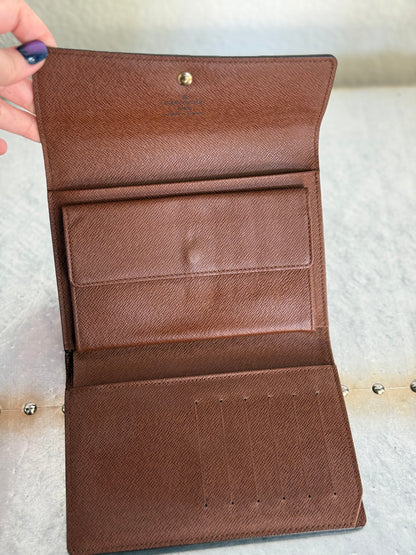 Pre-owned Authentic Louis Vuitton Porte Tresor Etui Papier Monogram Trifold Wallet