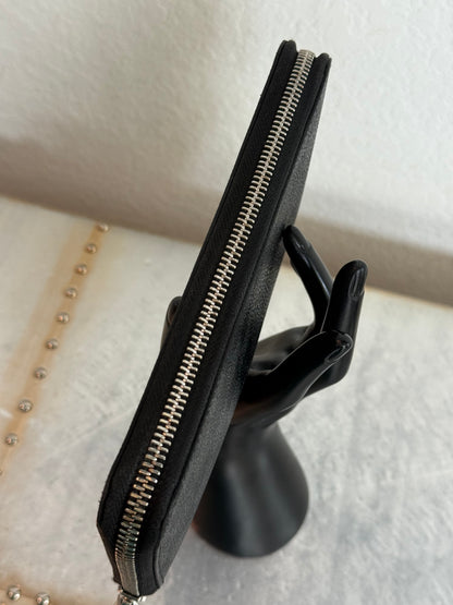 Pre-owned Authentic Louis Vuitton Damier Graphite Zippy Long Wallet