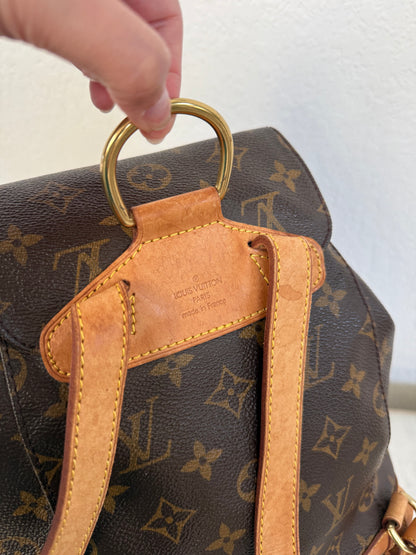Pre-owned Authentic Louis Vuitton Montsouris MM Monogram Backpack