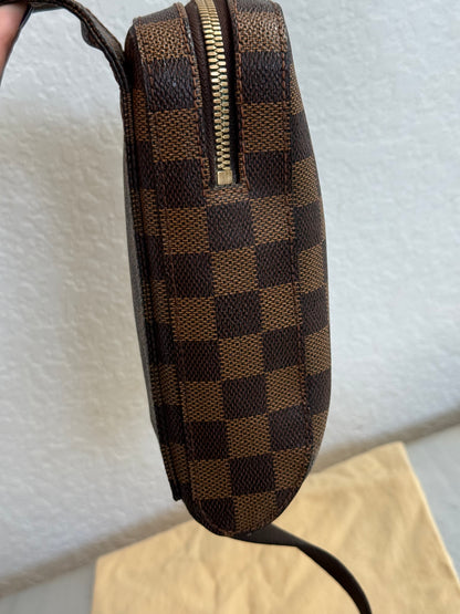 Pre-owned Authentic Louis Vuitton Damier Ebene Geronimos Body Bag