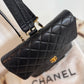 Pre-owned Authentic Chanel Vintage Caviar Square Backpack