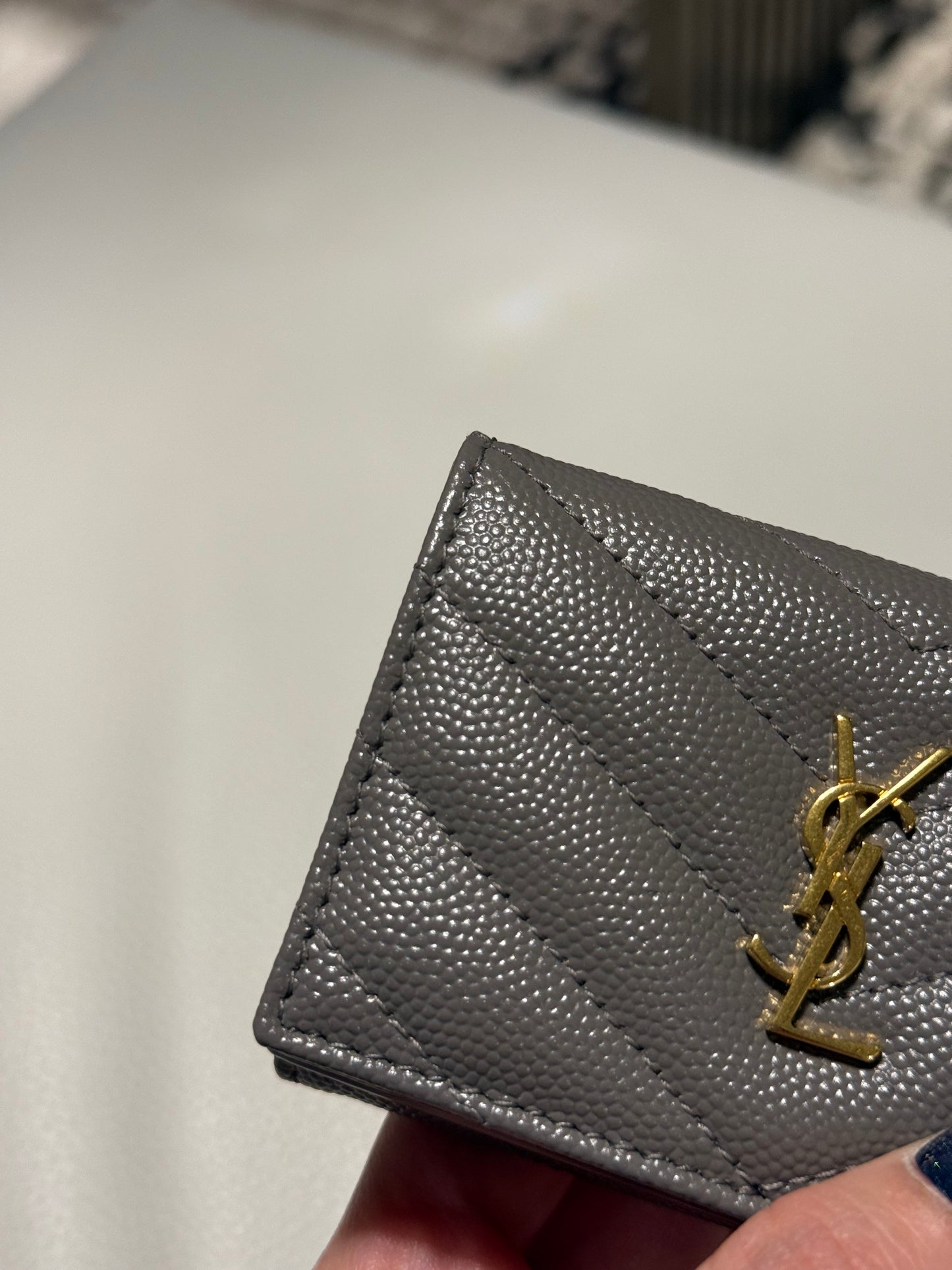 Yves Saint Laurent Cassandra Leather French Wallet