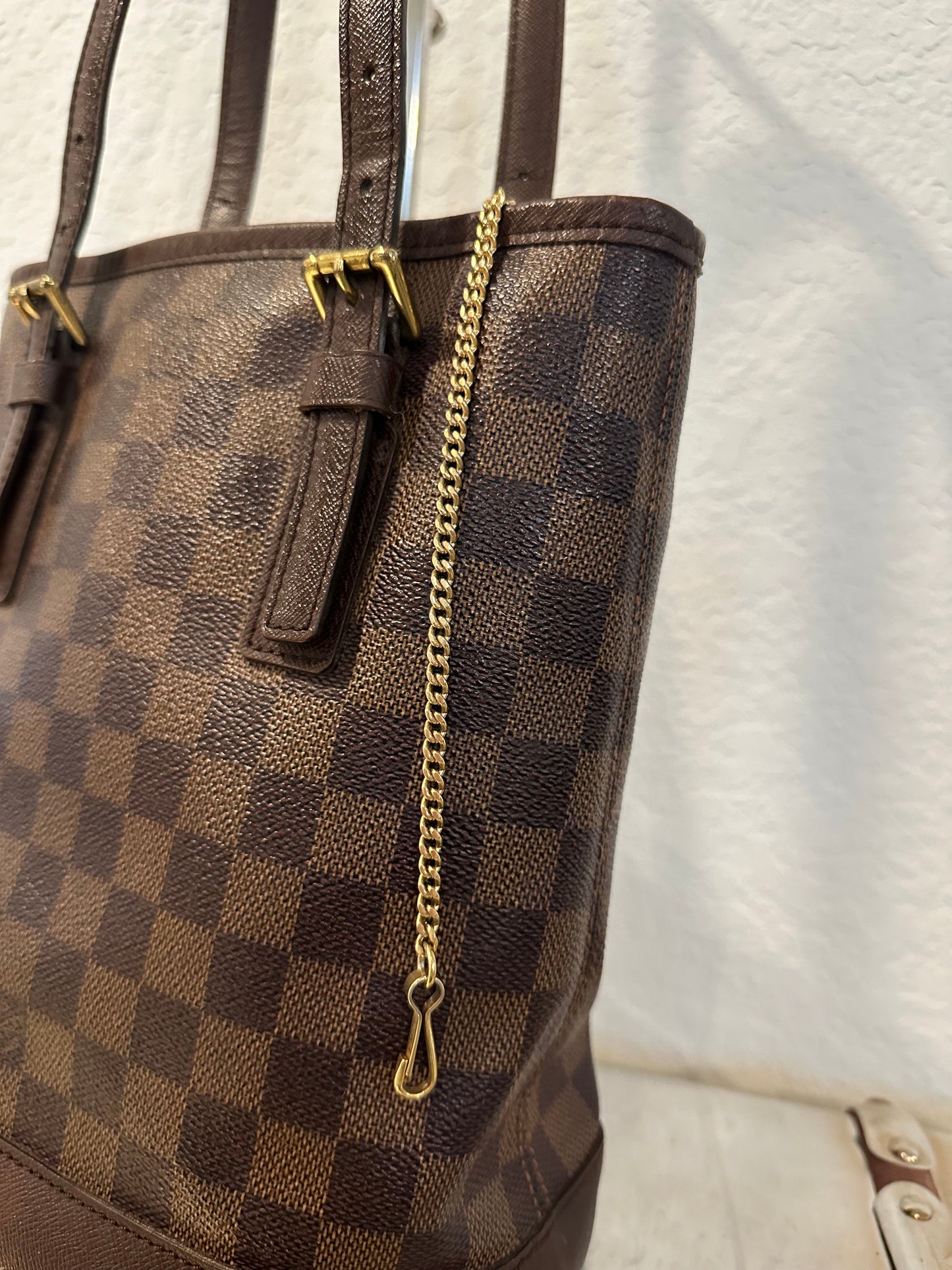 Pre-owned Authentic Louis Vuitton Bucket Damier Ebene Shoulder Bag