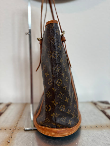 Pre-owned Authentic Louis Vuitton Bucket GM Monogram Shoulder Tote Bag