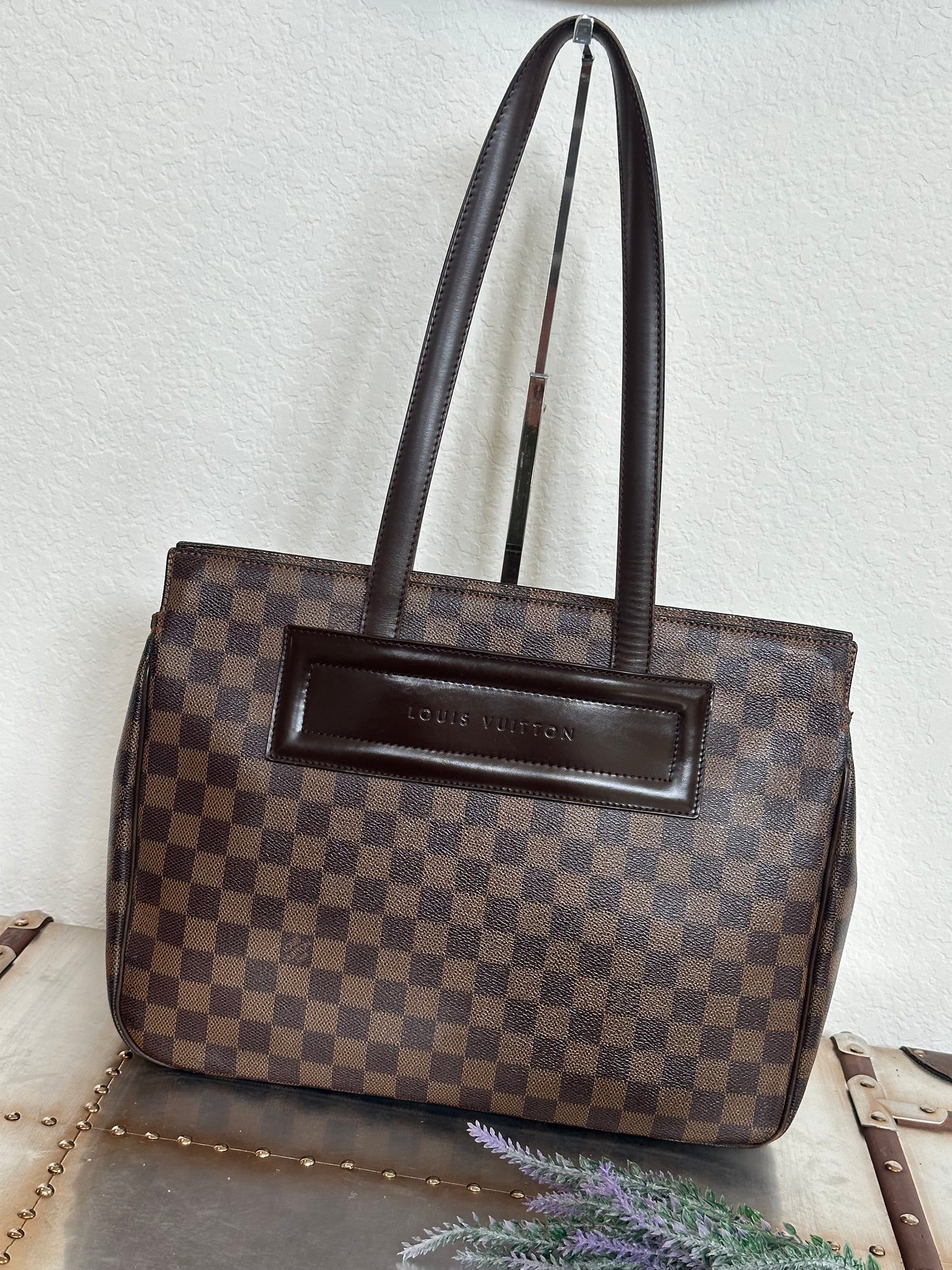 Pre-owned Authentic Louis Vuitton Parioli PM Damier Ebene Tote / Shoulder Bag