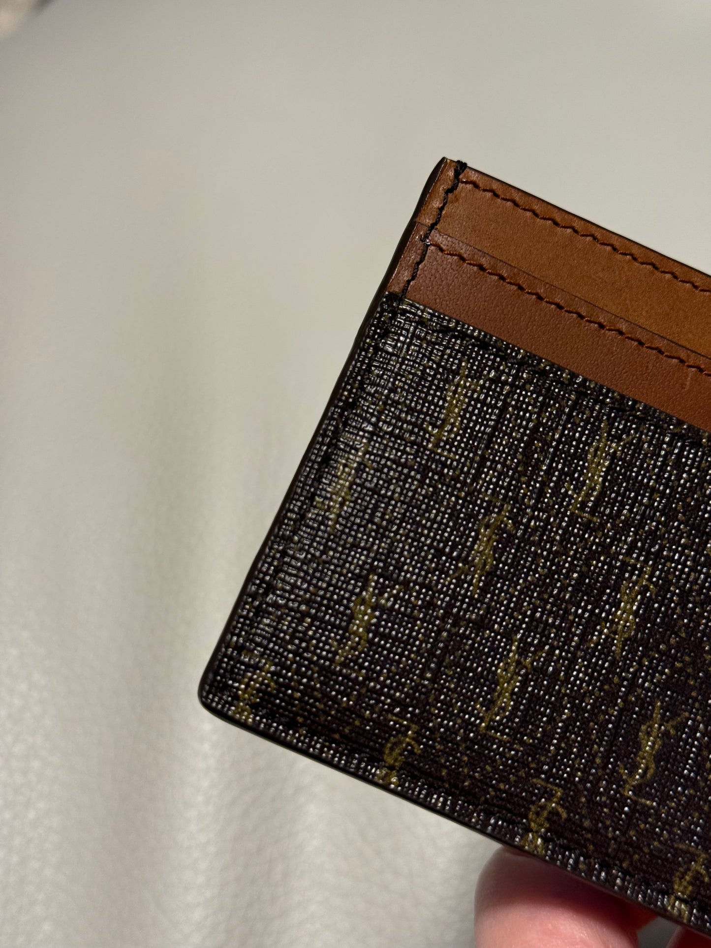 Yves Saint Laurent Canvas Card holder / Card Case / Wallet