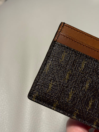 Yves Saint Laurent Canvas Card holder / Card Case / Wallet
