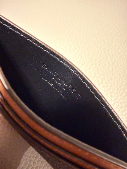 Yves Saint Laurent Canvas Card holder / Card Case / Wallet