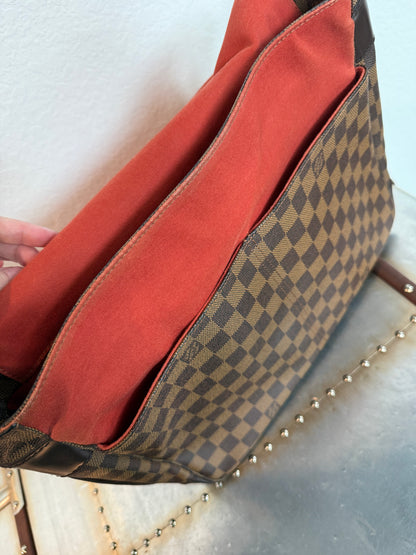 Pre-owned Authentic Bastille Damier Ebene Crossbody Bag