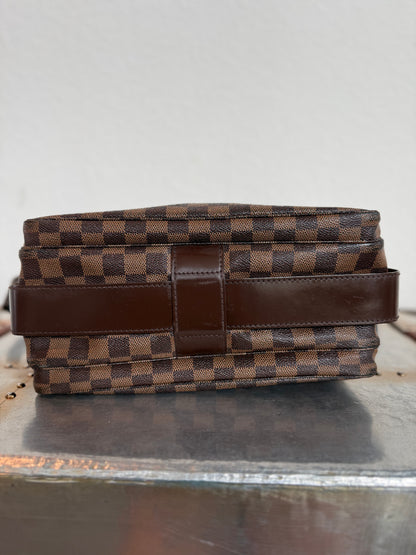 Pre-owned Authentic Louis Vuitton Naviglio Damier Ebene Crossbody Bag