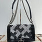 Pre-owned Authentic CHANEL Boy Medium Flap RARE Patent Sequin Shoulder Bag