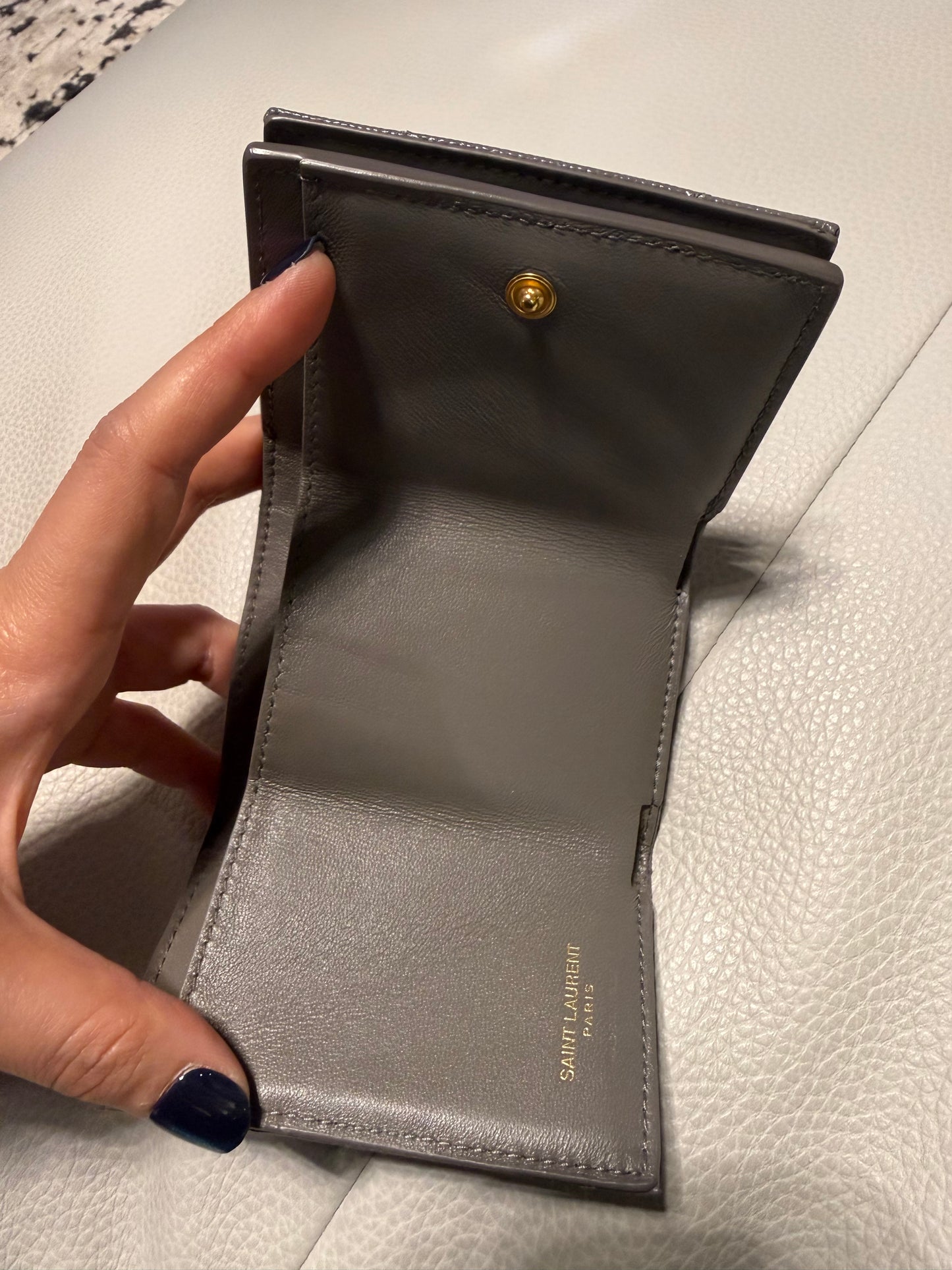 Yves Saint Laurent Cassandra Leather French Wallet