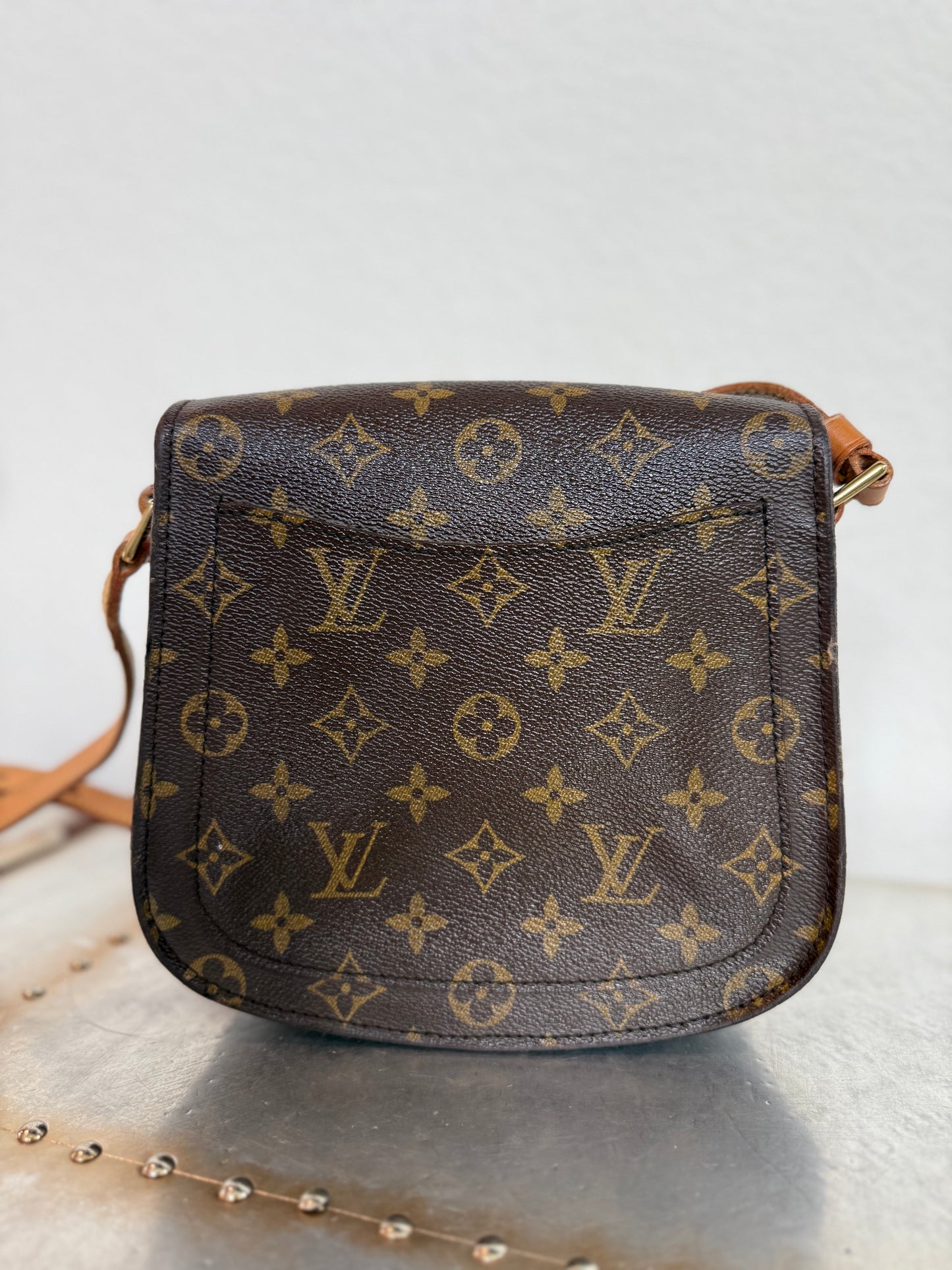 Pre-owned Authentic Louis Vuitton Saint Cloud MM Monogram Crossbody Bag
