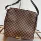Pre-owned Authentic Bastille Damier Ebene Crossbody Bag
