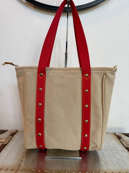 Pre-owned Louis Vuitton Antigua Cabas MM Canvas Shoulder Tote Bag