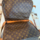 Pre-owned Authentic Louis Vuitton Monogram Saumur 35 Crossbody Bag