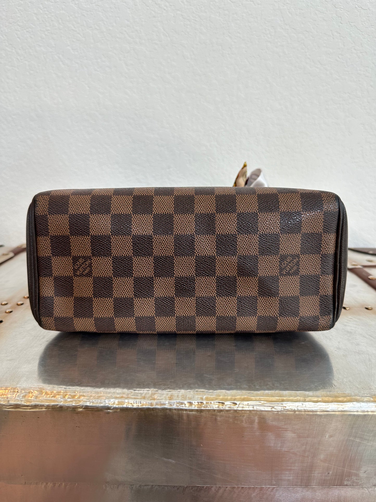 Pre-owned Authentic Louis Vuitton Brera Damier Ebene Handbag