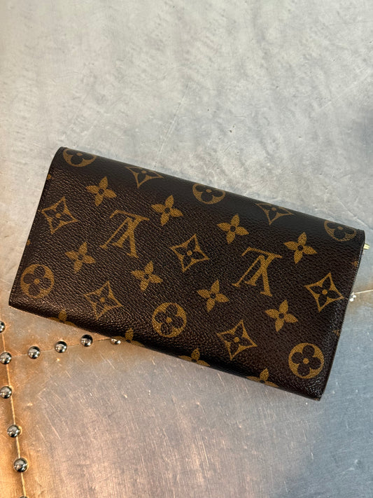 Pre-owned Authentic Louis Vuitton Portefeuille Sarah Monogram Long Wallet
