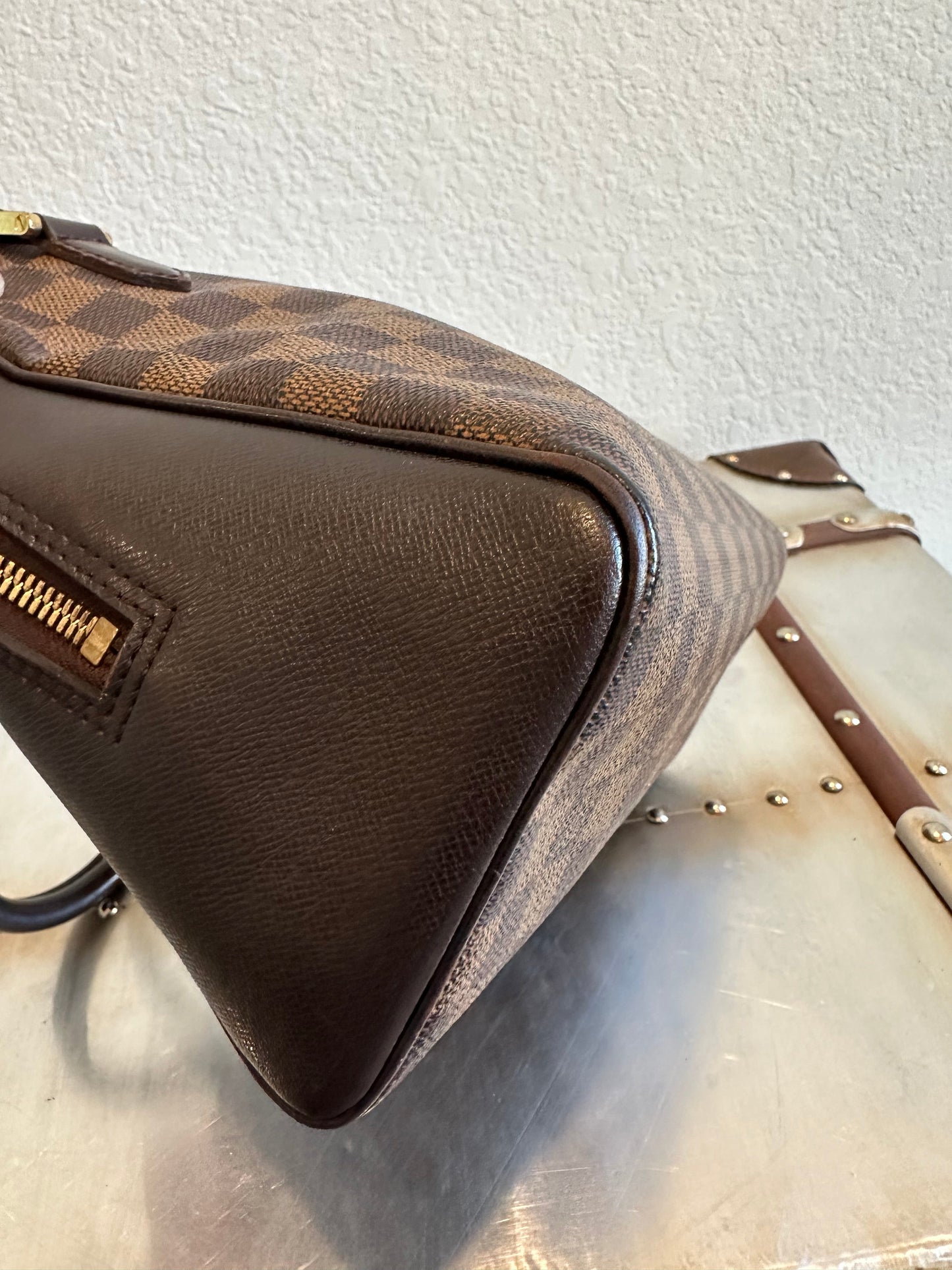 Pre-owned Authentic Louis Vuitton Brera Damier Ebene Handbag