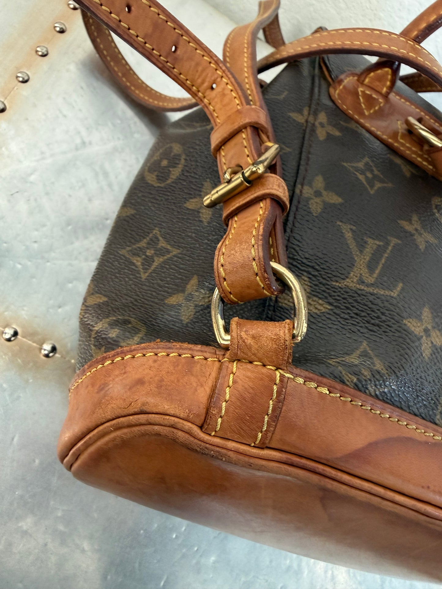 Pre-owned Authentic Louis Vuitton Montsouris Mini Monogram Backpack
