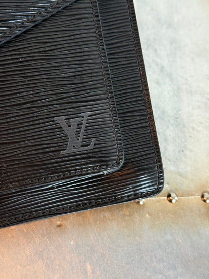 Pre-owned Authentic Louis Vuitton Monceau 28 Epi Black Shoulder / Crossbody Bag