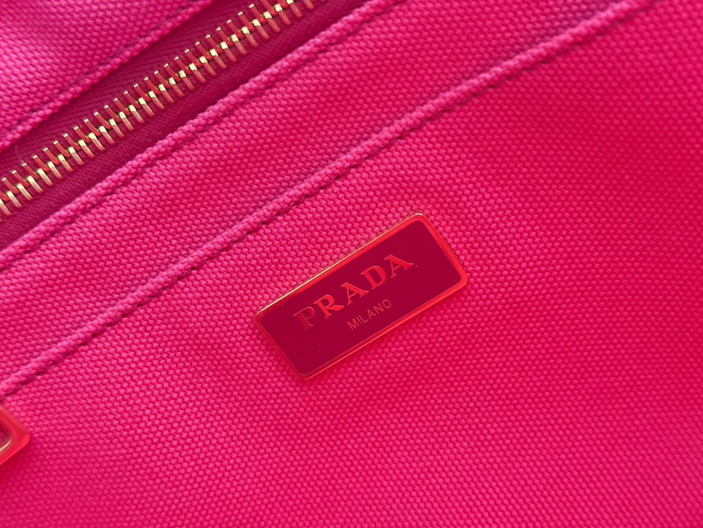 Pre-owned Authentic Prada Canapa Canvas Tote Bag