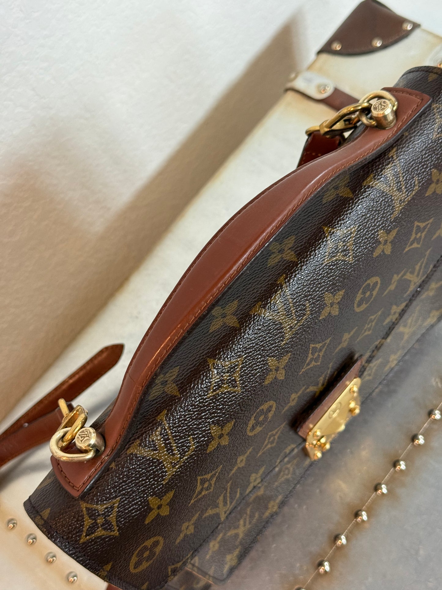 Pre-owned Authentic Louis Vuitton Monceau 28 Monogram Shoulder / Crossbody Bag