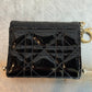 Pre-owned Vintage Christian Dior Patent Cannage Compact Wallet