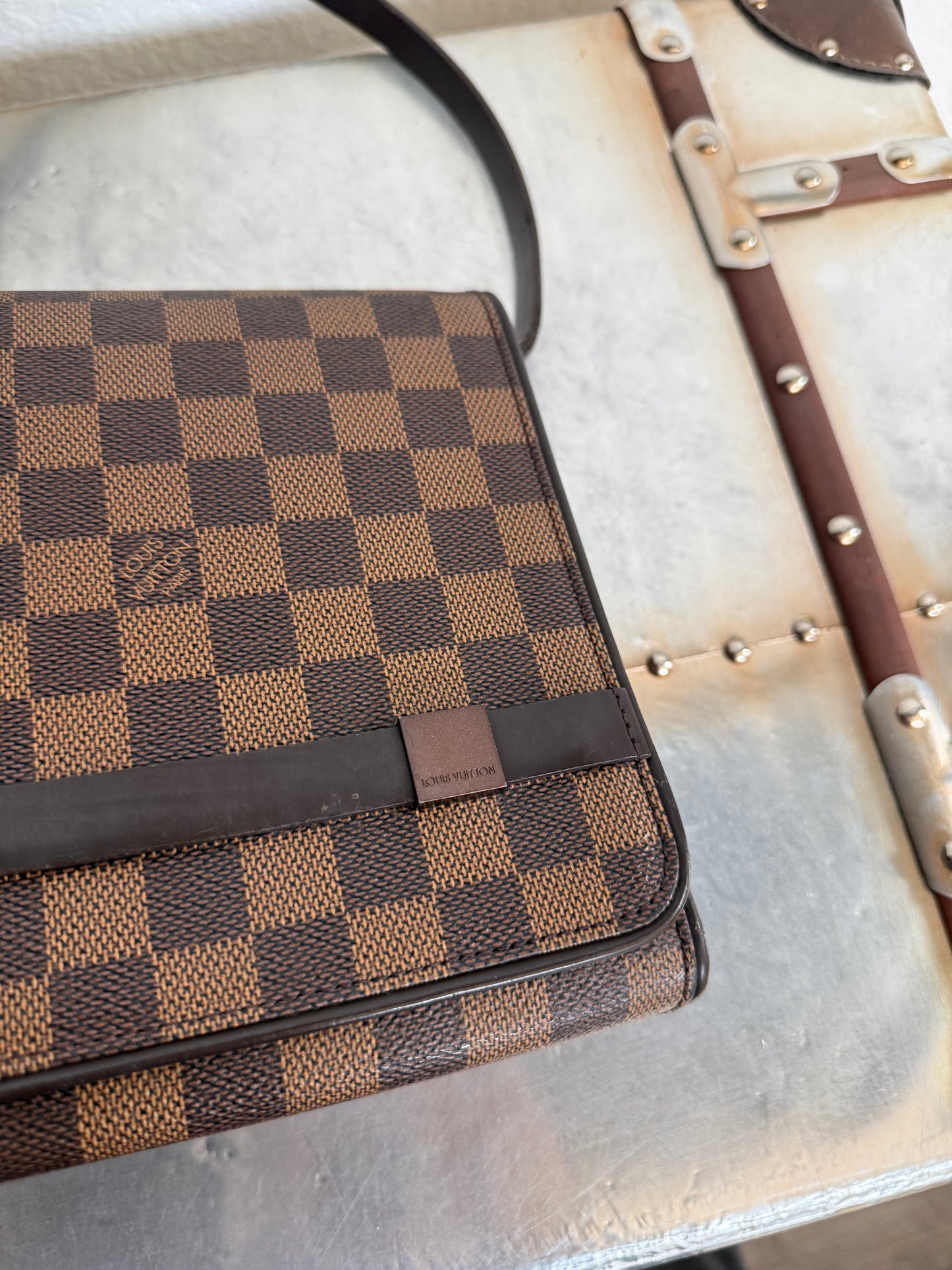 Pre-owned Louis Vuitton Tribeca Mini Damier Ebene Shoulder Bag / Handbag