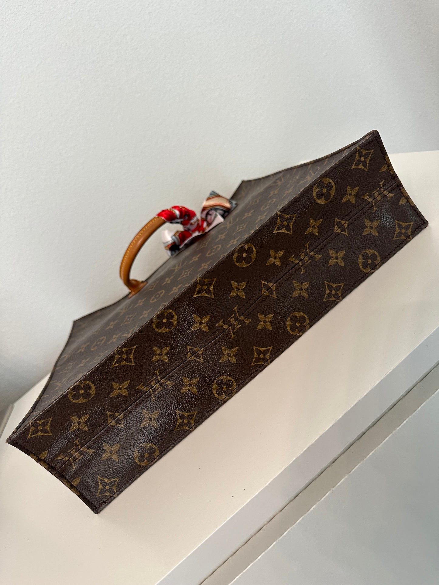 Pre-owned Authentic Louis Vuitton Sac Plat GM Monogram Handbag