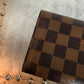 Pre-owned Authentic Louis Vuitton Portefeuille Emilie Damier Ebene Long Wallet