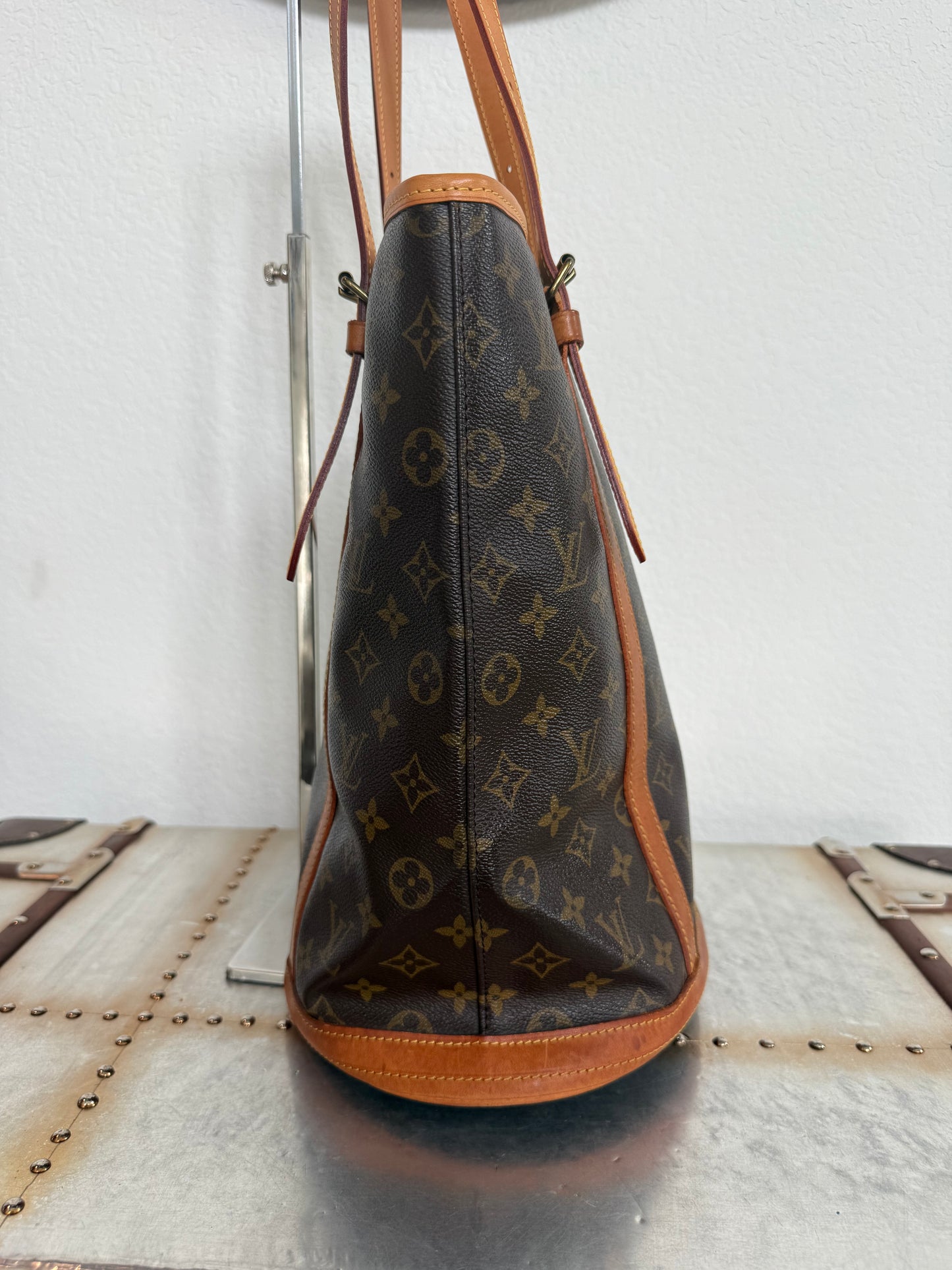 Pre-owned Authentic Louis Vuitton Bucket GM Monogram Shoulder Tote Bag